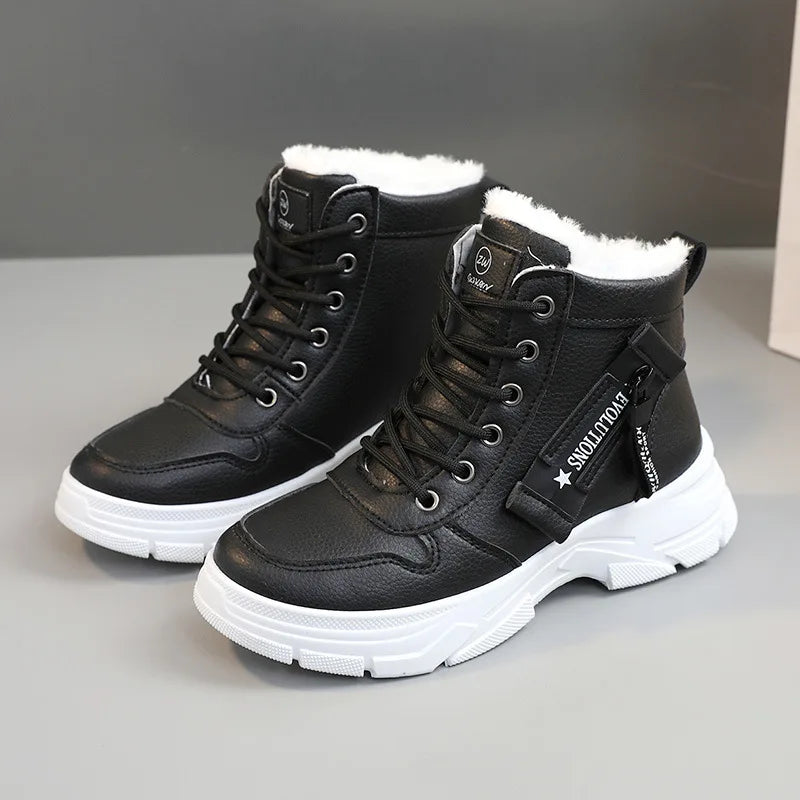 New Winter Women Boots Lace Up Women Sneakers Snow Ankle Boots Waterproof Platform Boots Comfortable Warm Casual Shoes for Women