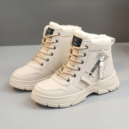 New Winter Women Boots Lace Up Women Sneakers Snow Ankle Boots Waterproof Platform Boots Comfortable Warm Casual Shoes for Women