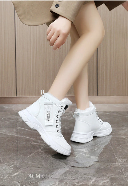 New Winter Women Boots Lace Up Women Sneakers Snow Ankle Boots Waterproof Platform Boots Comfortable Warm Casual Shoes for Women