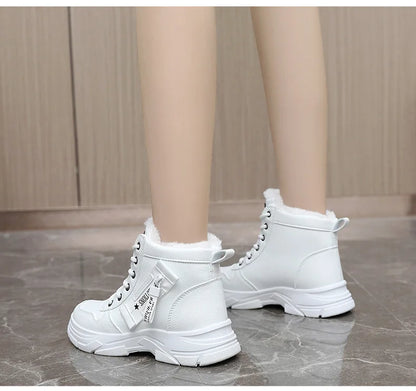 New Winter Women Boots Lace Up Women Sneakers Snow Ankle Boots Waterproof Platform Boots Comfortable Warm Casual Shoes for Women