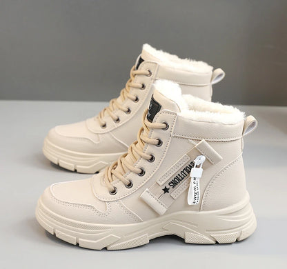 New Winter Women Boots Lace Up Women Sneakers Snow Ankle Boots Waterproof Platform Boots Comfortable Warm Casual Shoes for Women